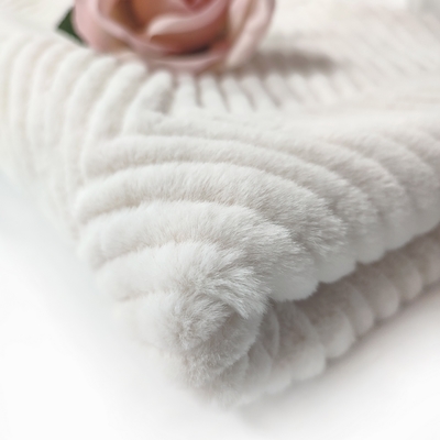 Сжатой твердой кролик меха Faux Sherpa выбитый тканью для крышки софы