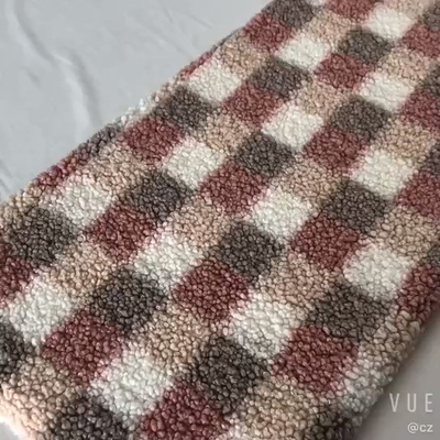 Ткань напечатанная шотландкой Sherpa ватки 300gsm для сумки Hometextile драпирования