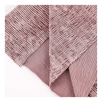 Твердым плиссированная Crinkle корейская ткань бархата связала 260gsm