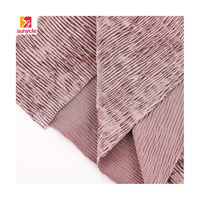 Твердым плиссированная Crinkle корейская ткань бархата связала 260gsm