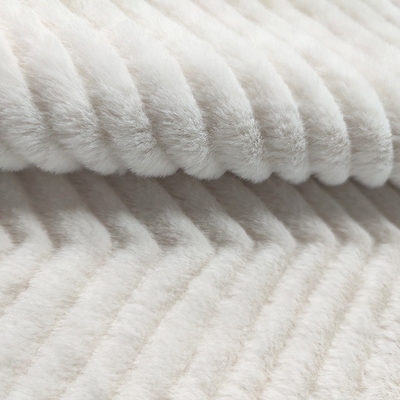 Сжатой твердой кролик меха Faux Sherpa выбитый тканью для крышки софы